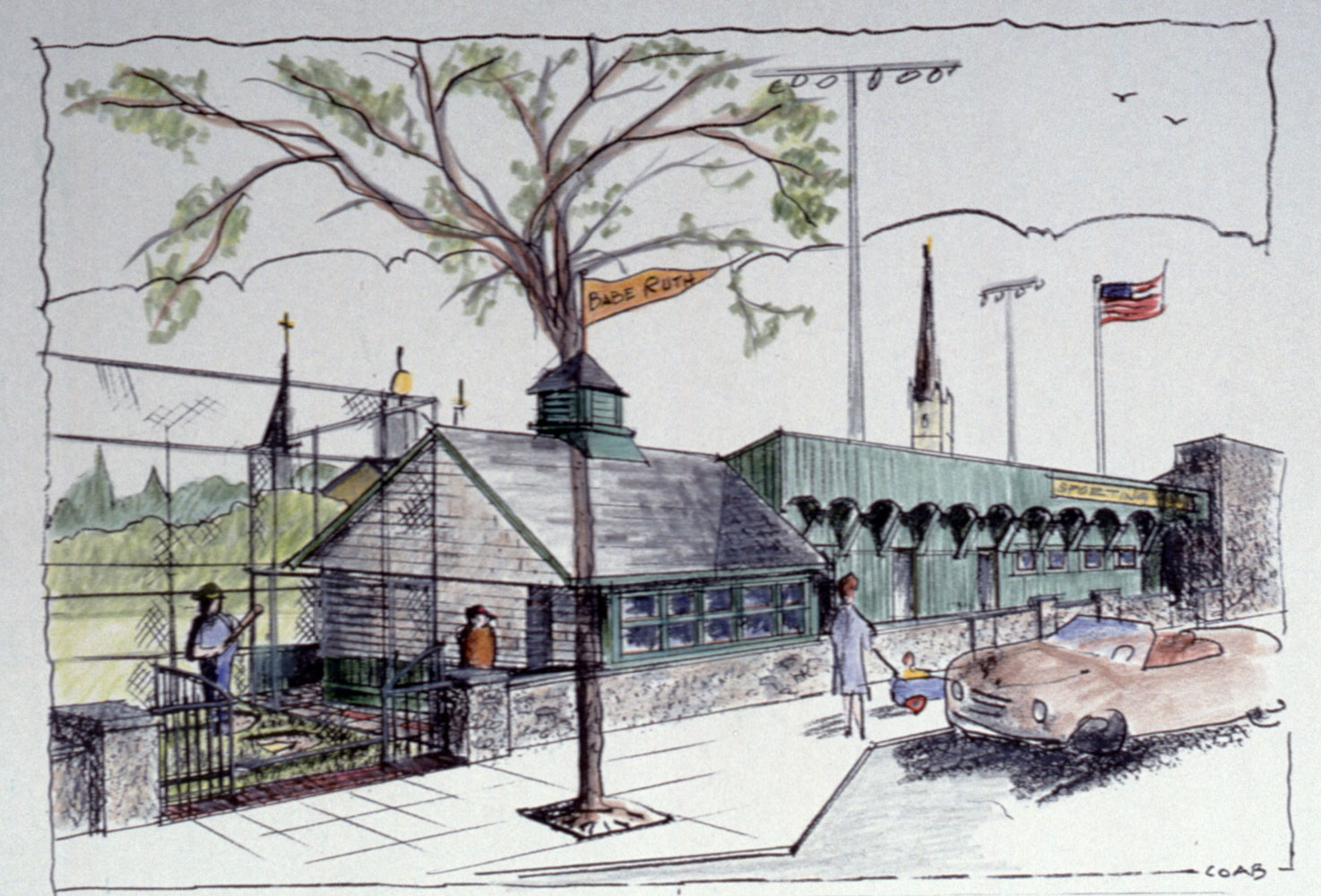 Cardines Field Drawing-West