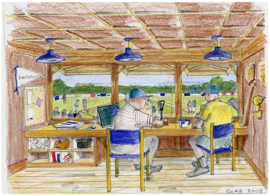 Portsmouth Babe Ruth Baseball Clubhouse - drawing