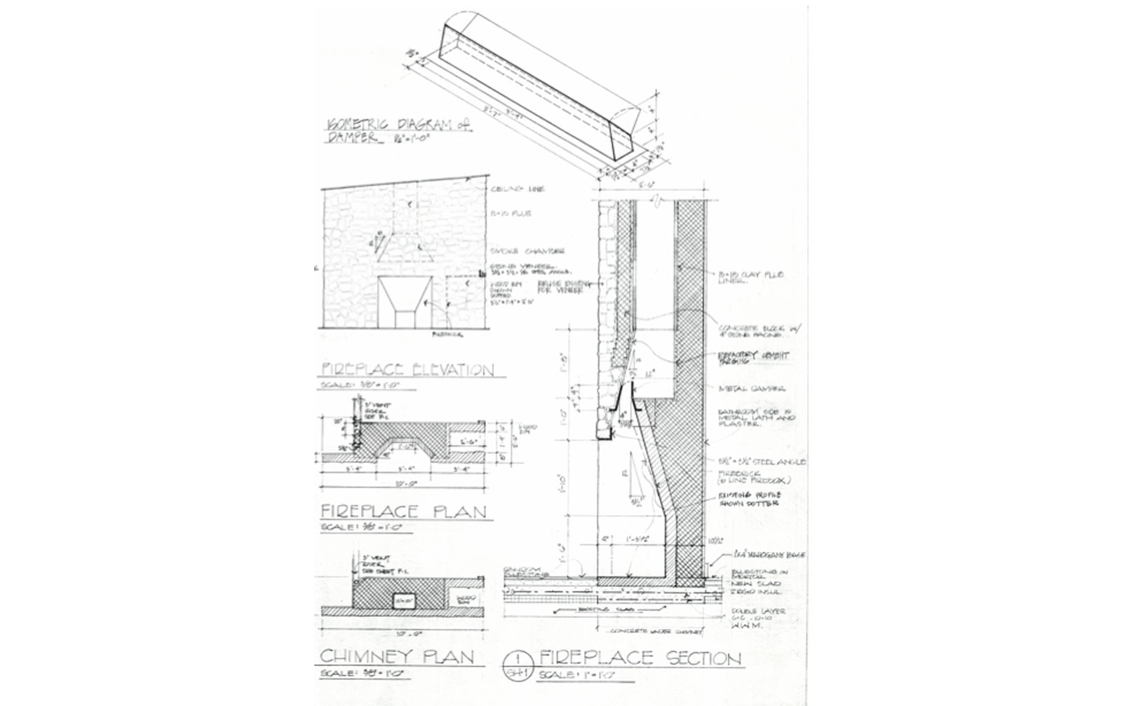 Stone House - Chimney and Fireplace Section